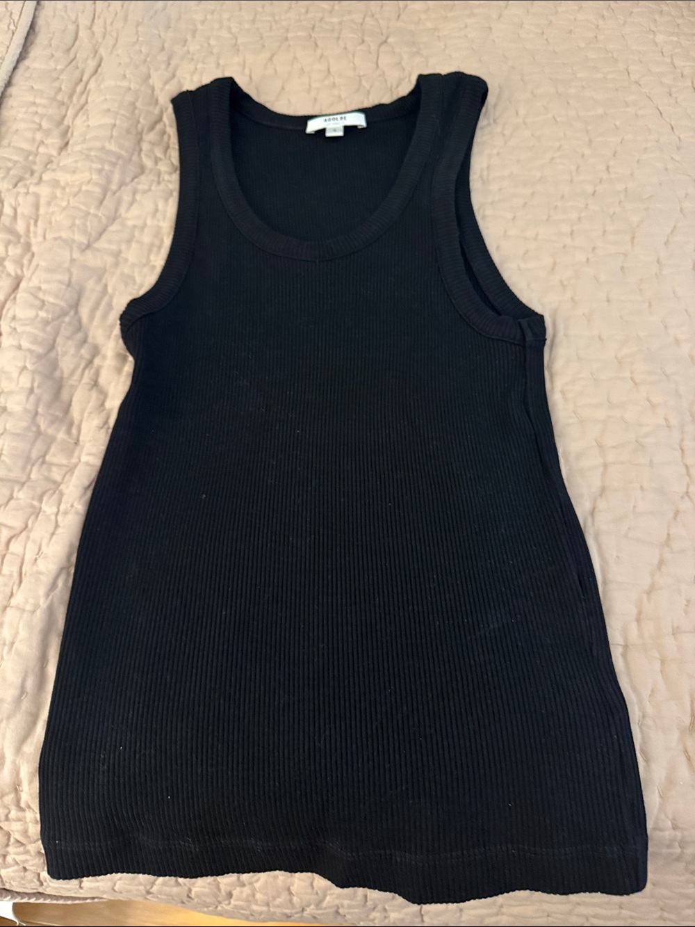 AGOLDE Black Ribbed Tank Top